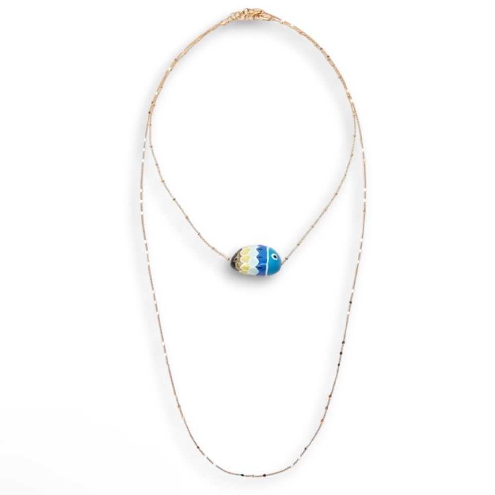 ZARA Gold Plated Fish Chain Necklace Pack 4548 234 303 - NEW with tag